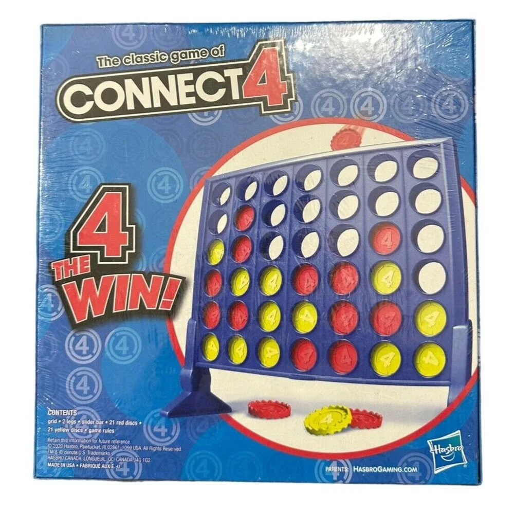 Connect 4 Classic Grid, 4 in a Row Game,Strategy Board Games for Kids, 2 Player